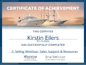 windstar cruises sales specialist